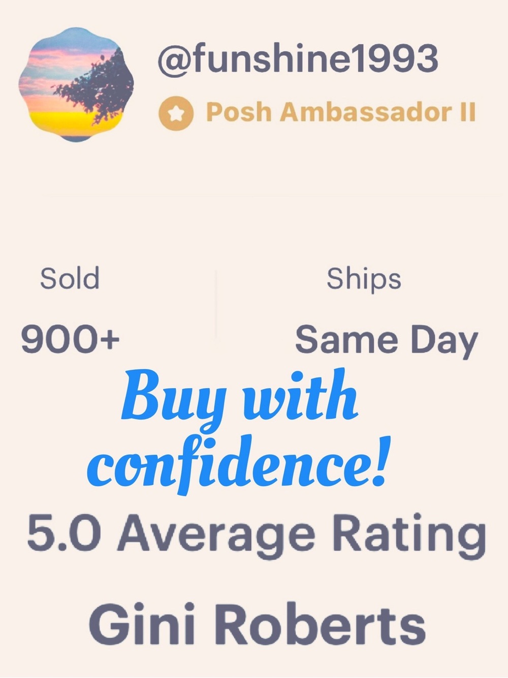 5 Star Rated. Posh Ambassador II. Fast Shipping.